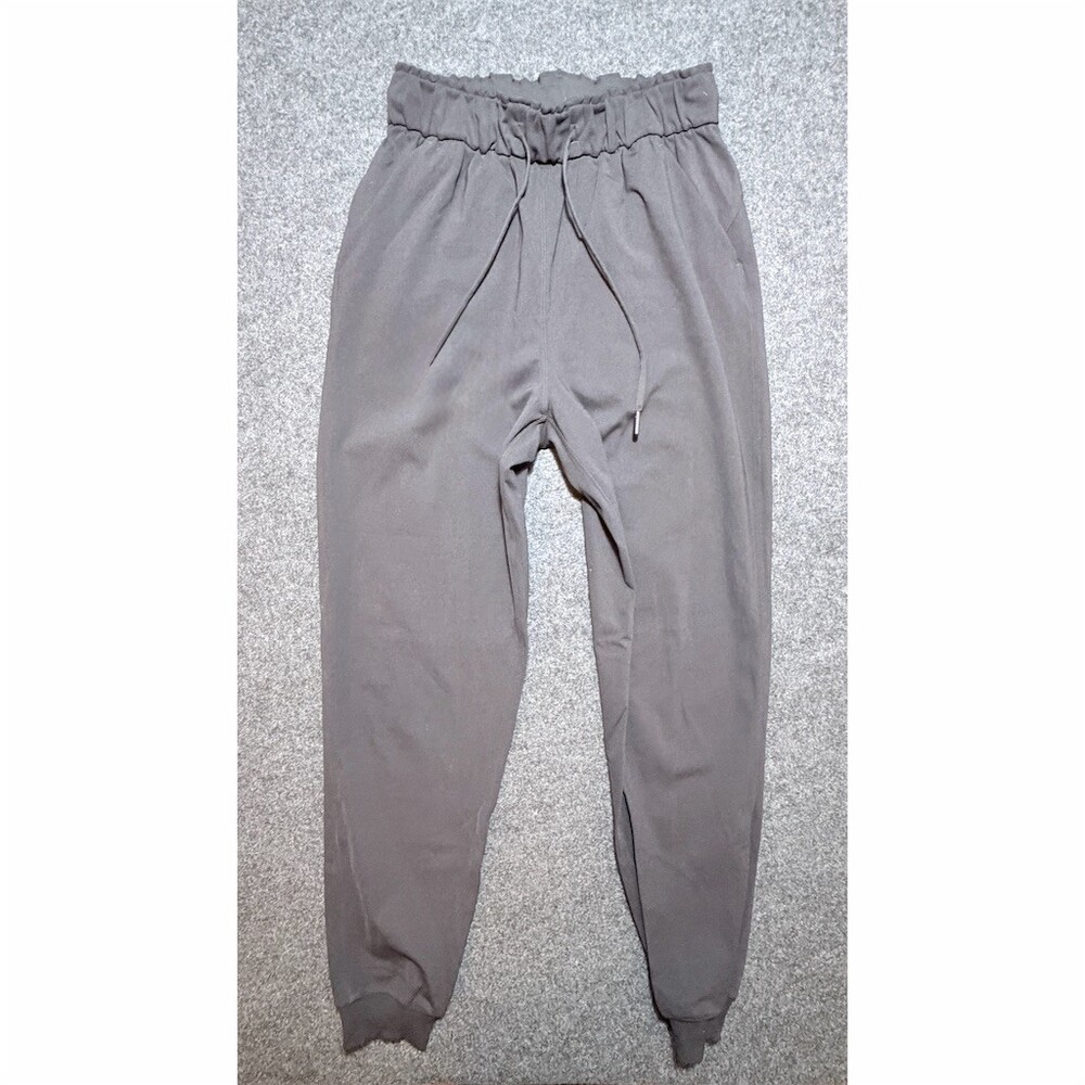Lululemon Keep Moving Jogger Pants Womens Size 4 Black Drawstring Tapered